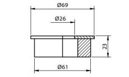 Mousse pour la ventouse 63 mm EPDM