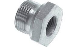 Hydraulic thread reduction with straight inner and outer thread Steel galvanized elastomer seal