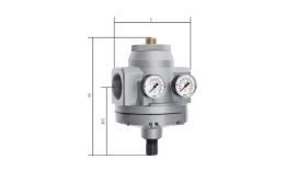 Pressure regulators, pilot controlled - Standard, up to 50,000 l/min - serie 8