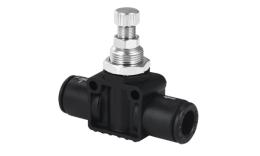 Push-in flow control valves