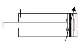 Symbol double acting magnetic cushioned