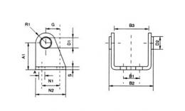 Fixation pivotante pour cylindre rond