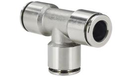 T push-in coupling, reducing, Nickel-plated brass